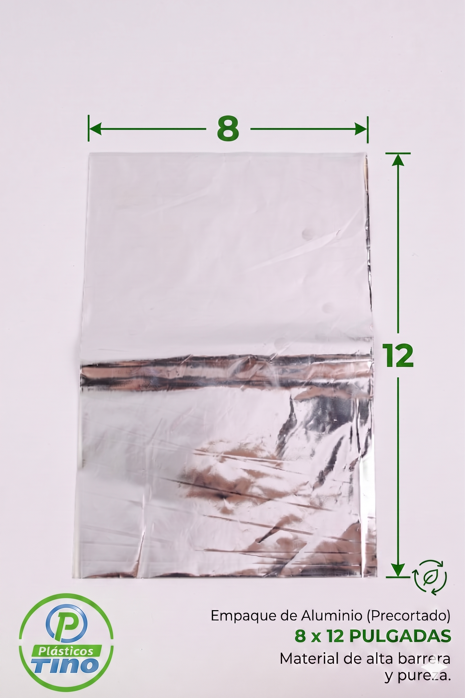 8 X 12 ALUMINIO  X 100