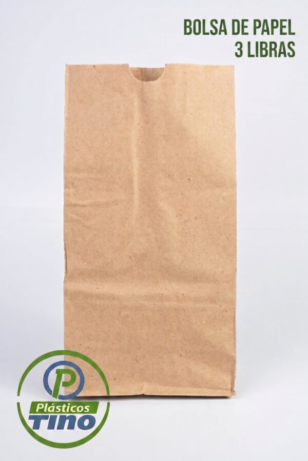 Bolsa de Papel Kraft 3 Libras (Paquete x 100)