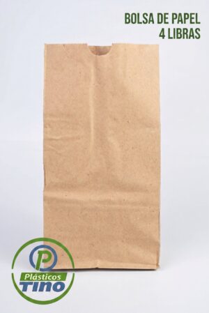 Bolsa de Papel Kraft 4 Libras (Paquete x 100)