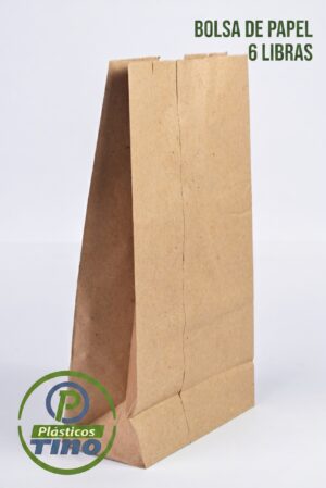 Bolsa de Papel Kraft 6 Libras (Paquete x 100)