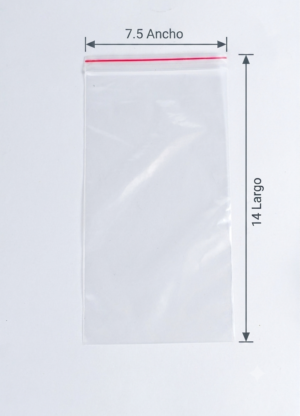 BOLSA CIERRE 7.5 X 14 cm