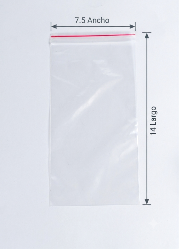 BOLSA CIERRE 7.5 X 14 cm